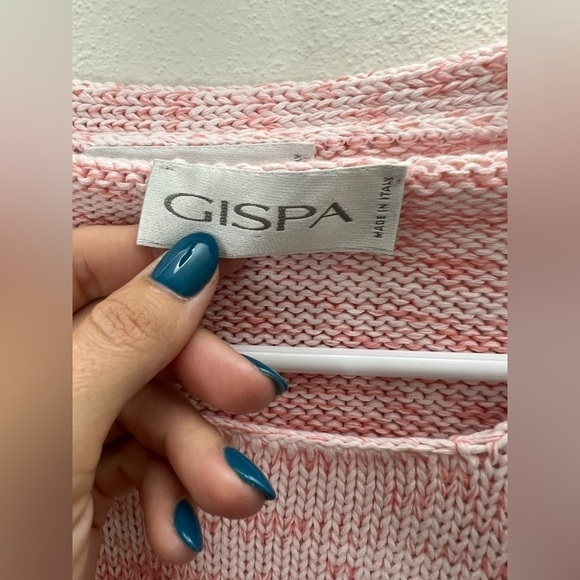 Gispa Italian Knit Pink Ombré Cardigan Tank Set Size L - Picture 2 of 12